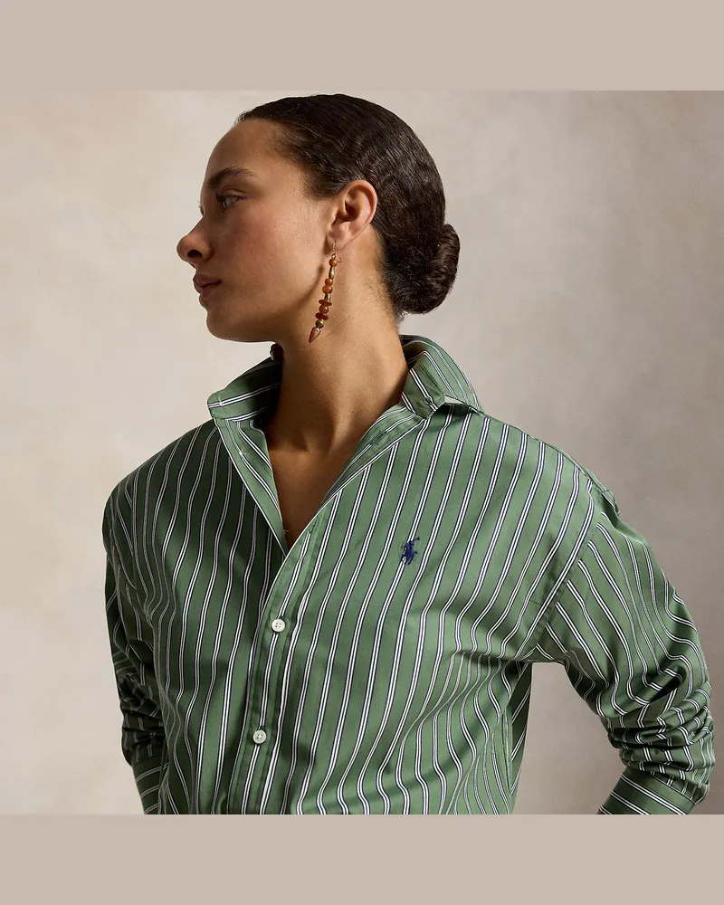 Ralph Lauren Relaxed-Fit Baumwollhemd mit Streifen White