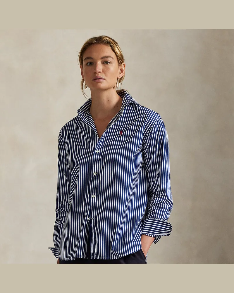 Ralph Lauren Relaxed-Fit Baumwollhemd mit Streifen Blue