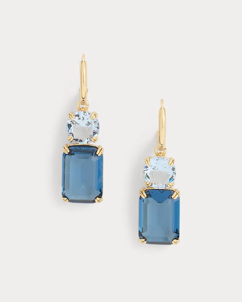 Ralph Lauren Vergoldete Ohrringe mit Ziersteinen Gold