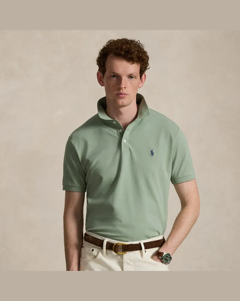 Ralph Lauren Custom-Slim-Fit Piqué-Poloshirt Green