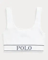 Ralph Lauren Kurzes Tanktop mit rundem Ausschnitt White