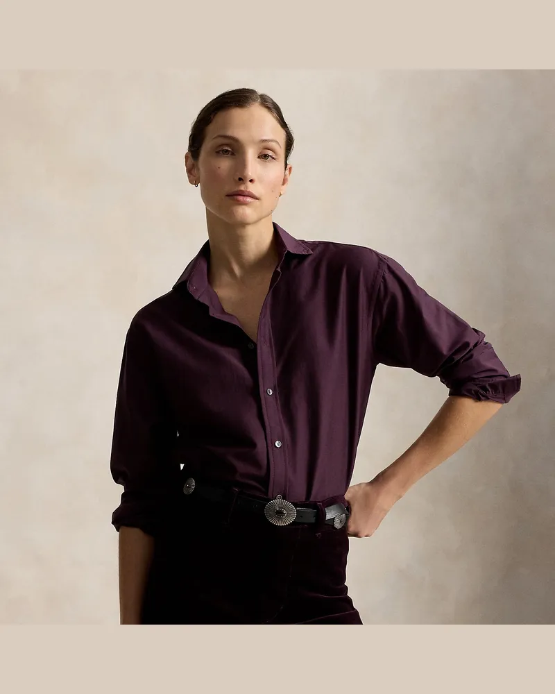 Ralph Lauren Relaxed-Fit Hemd aus Baumwolle und Seide Red