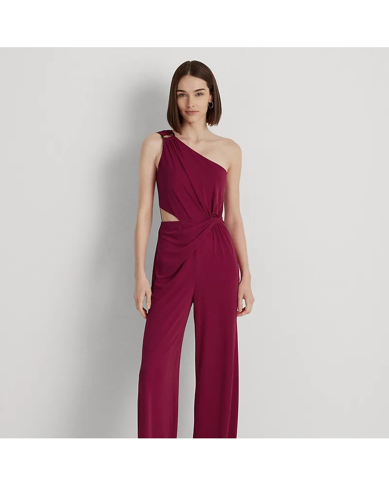 Ralph Lauren Einschultriger Jumpsuit mit Twist-Effekt Red