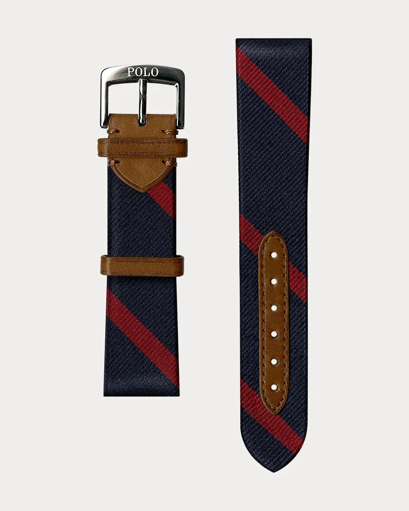 Ralph Lauren Uhrenarmband aus gestreifter Seide Multi