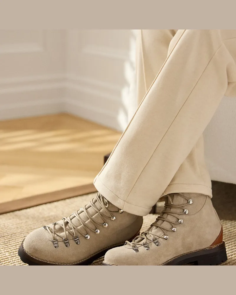 Ralph Lauren Stiefel Darrow aus Kalbswildleder Brown