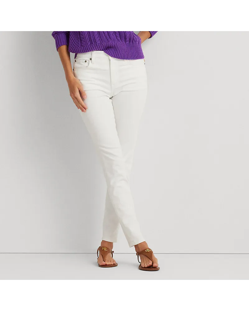 Ralph Lauren Knöchellange Skinny-Jeans White