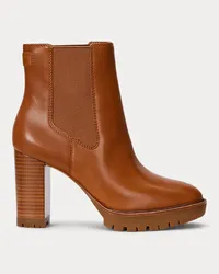 Ralph Lauren Lederstiefelette Layne Tan