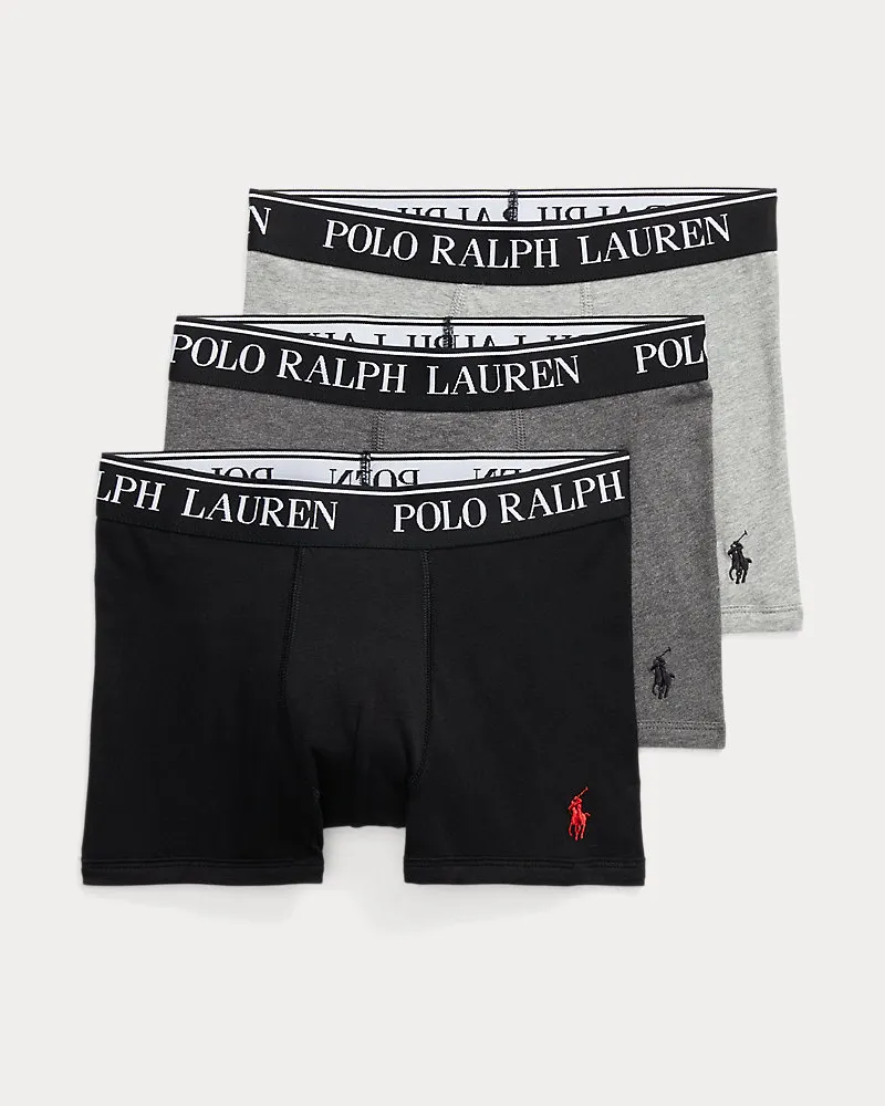 Ralph Lauren 3er-Pack Boxerslips aus Stretchjersey Grey