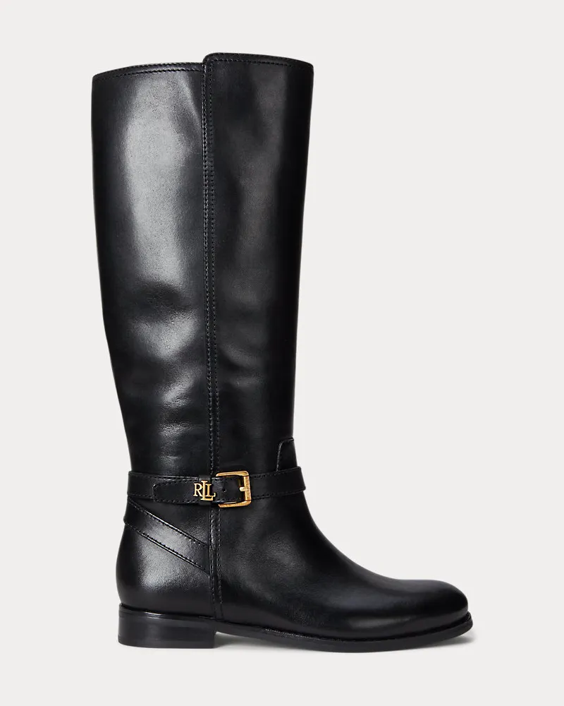 Ralph Lauren Hoher Stiefel Brooke II aus Leder Black