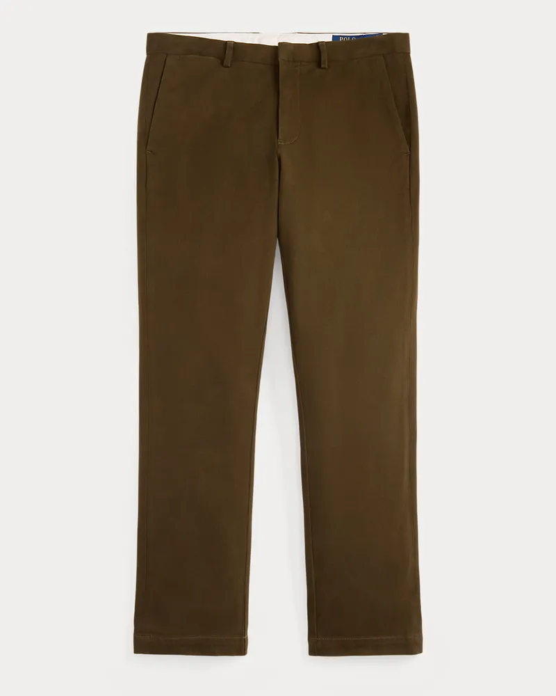 Ralph Lauren Gerade Stretch-Chinohose Manhasset Brown
