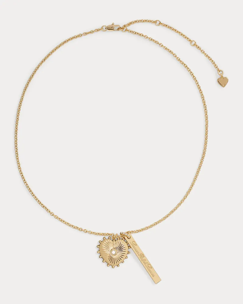 Ralph Lauren Vergoldete Kette mit Herz & Logo-Charms Gold