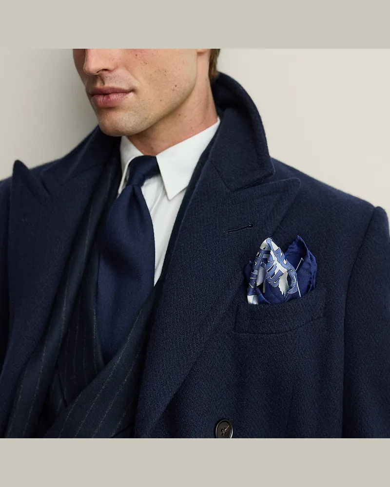 Ralph Lauren Einstecktuch aus Seide mit Skimotiv Blue