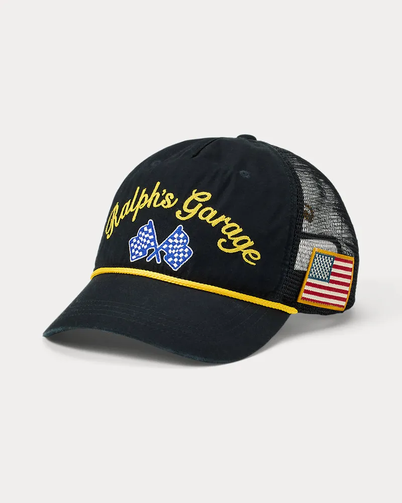 Ralph Lauren Segeltuch-Truckerkappe  Ralph Lauren’s Garage Black