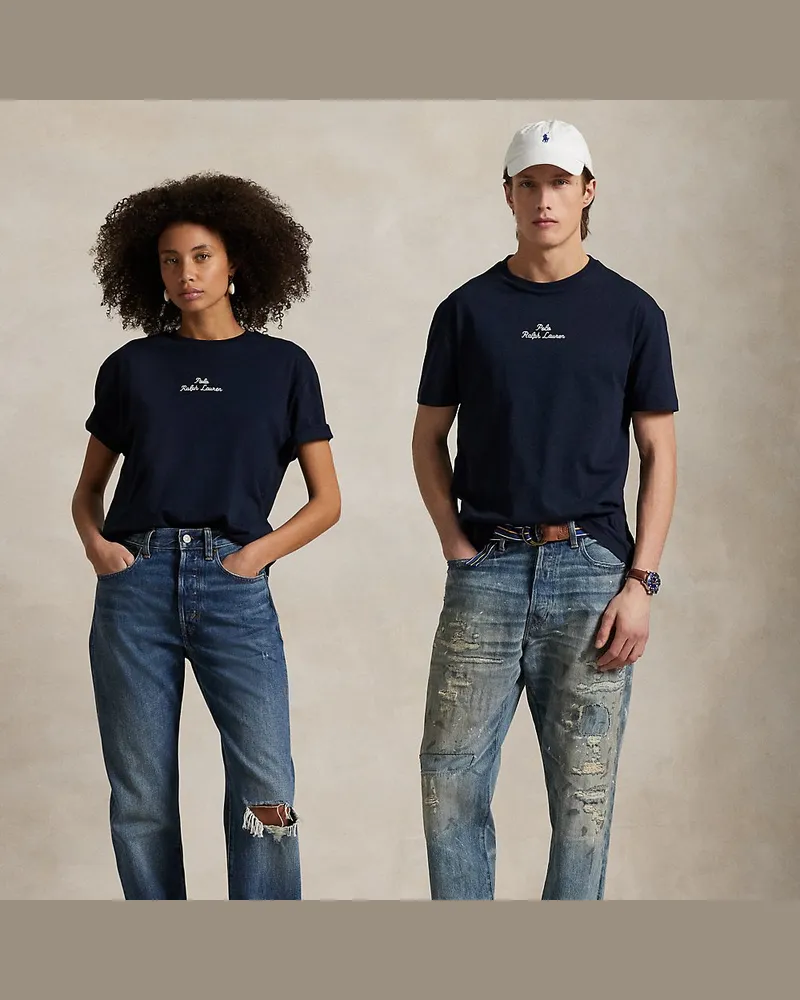 Ralph Lauren Classic-Fit Jersey-T-Shirt mit Logo Blue