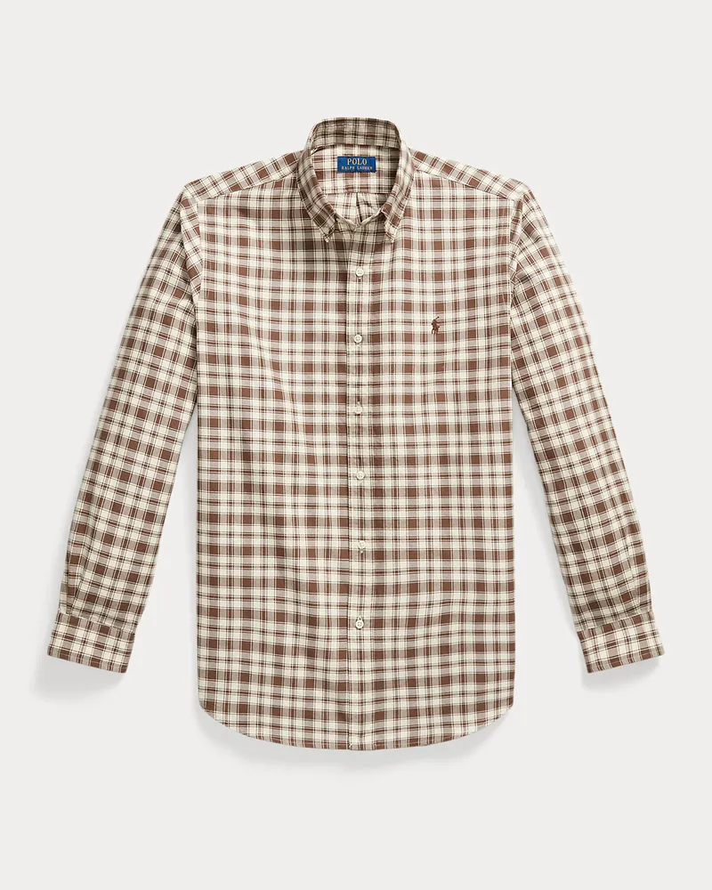 Ralph Lauren Classic-Fit Karo-Oxfordhemd Brown