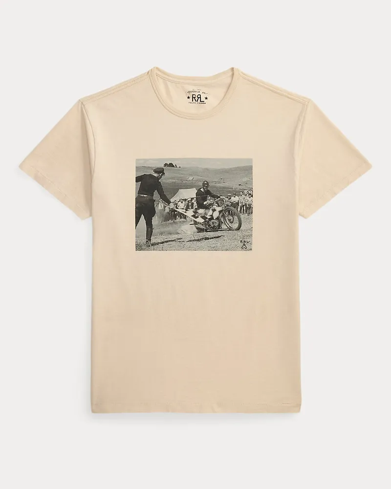 Ralph Lauren Jersey-T-Shirt mit Grafik White