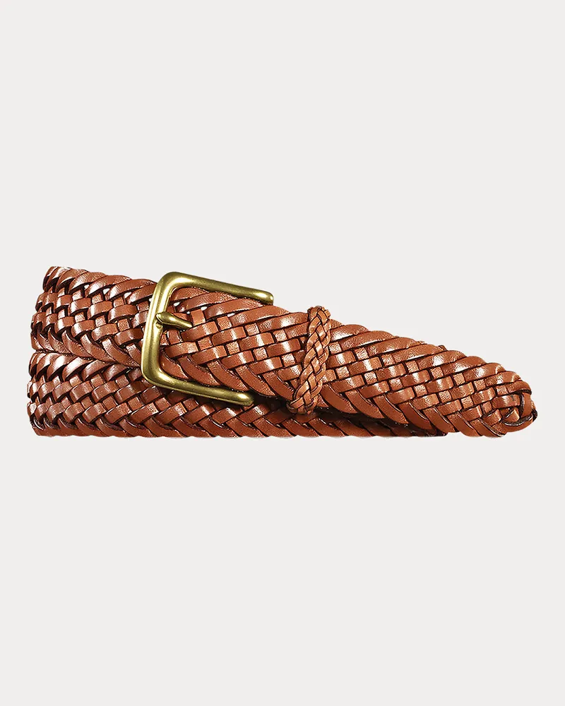 Ralph Lauren Flechtgürtel Sportsman Tan