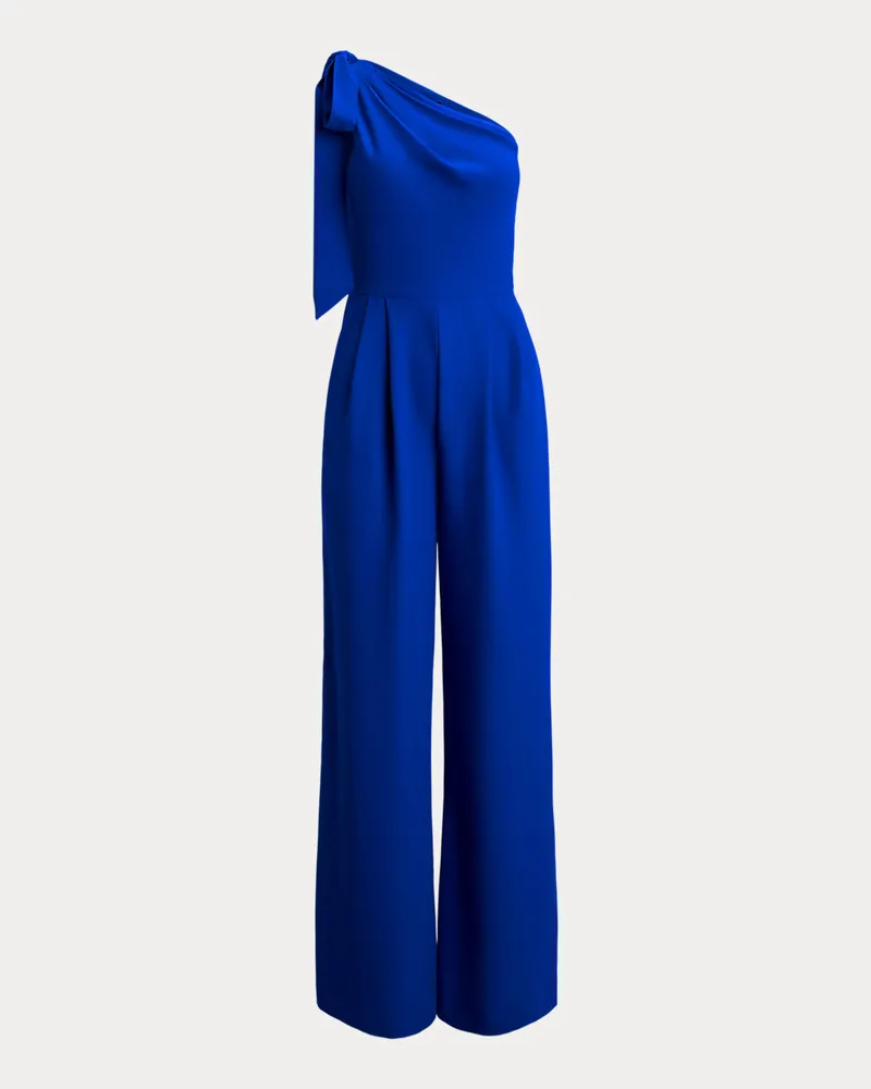 Ralph Lauren Einschultriger Jumpsuit mit Schleife Blue
