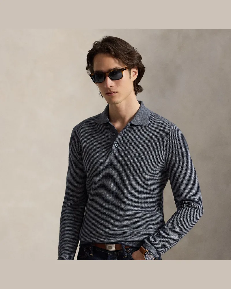 Ralph Lauren Performance-Pullover mit Polokragen Blue