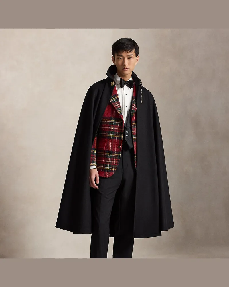 Ralph Lauren Cape aus Wollmelton Black