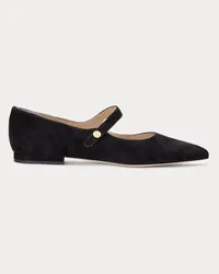 Ralph Lauren Mary Jane Londyn aus Wildleder Black