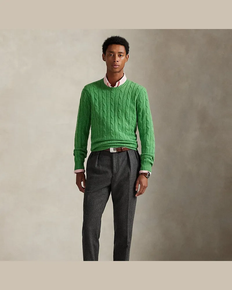 Ralph Lauren Der Kaschmirpullover mit Zopfmuster Green