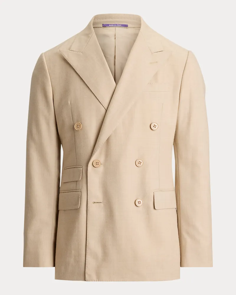 Ralph Lauren Handgeschneiderte Wollflanell-Jacke Kent Brown