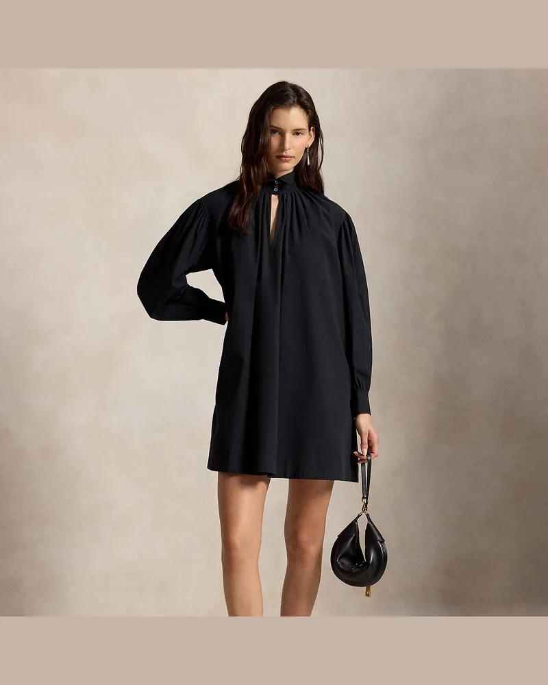 Ralph Lauren Kleid mit Smokingkragen Black
