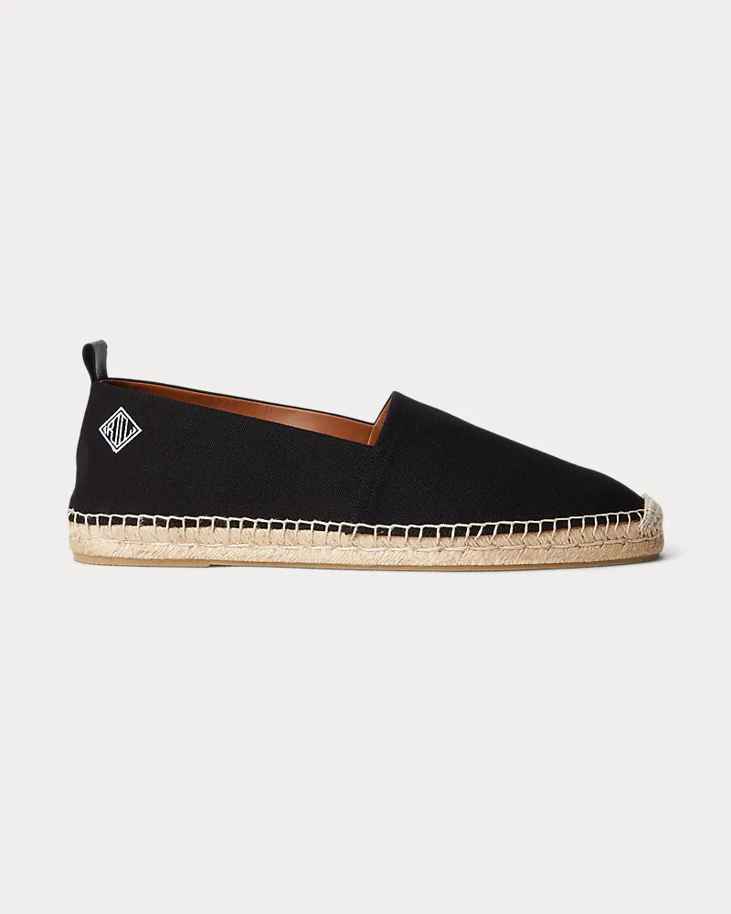 Ralph Lauren Espadrille Bosworth mit Monogramm Black