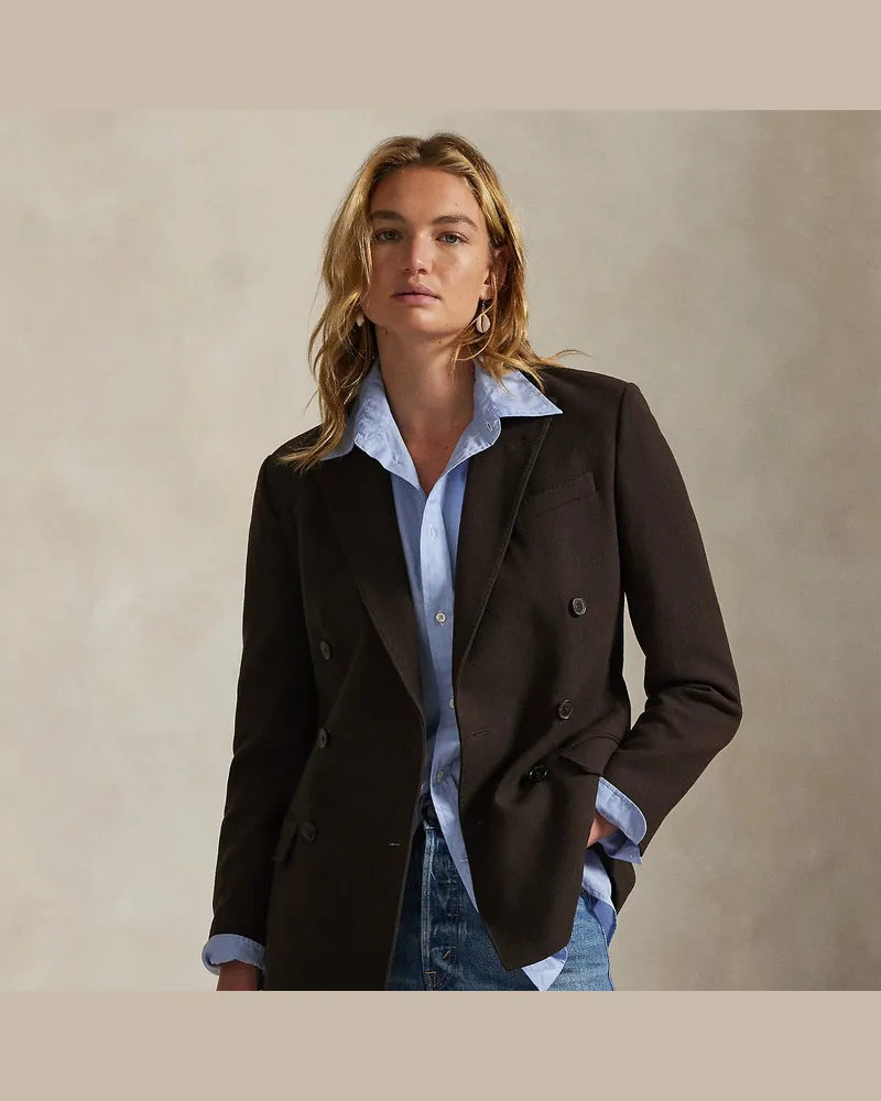 Ralph Lauren Zweireihiger Wollblazer Brown