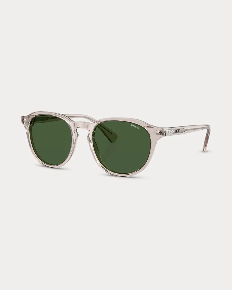 Ralph Lauren Traditionelle runde Sonnenbrille Brown