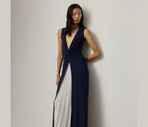 Zweifarbiges plissiertes Abendkleid Zach