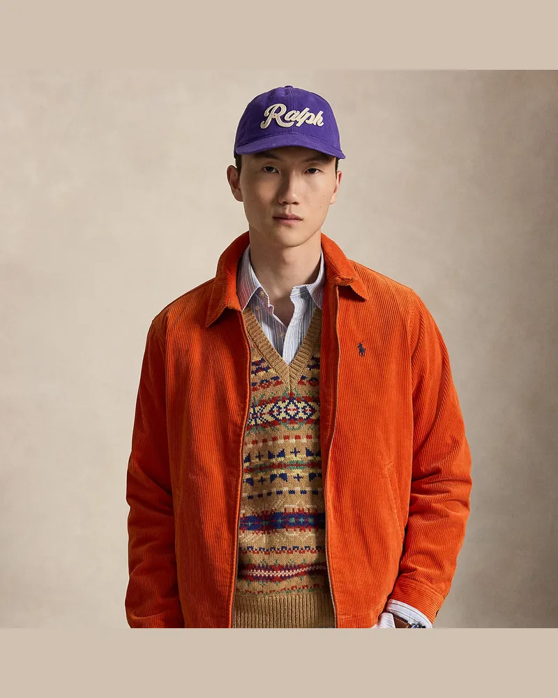 Ralph Lauren Die Jacke Wynton aus Kordsamt Orange