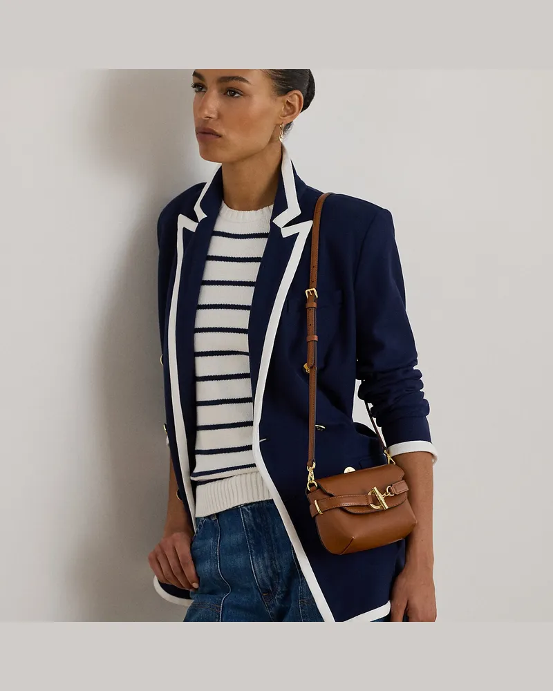 Ralph Lauren Kleine Umhängetasche Blaike aus Leder Brown