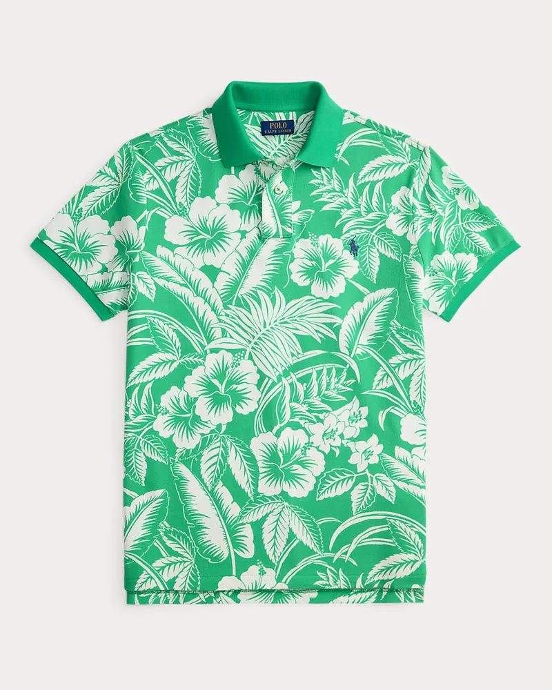 Ralph Lauren Custom-Slim-Fit Poloshirt aus Piqué Green