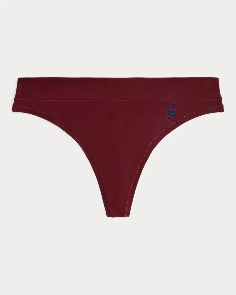 Ralph Lauren String-Tanga aus Baumwollstretch Red