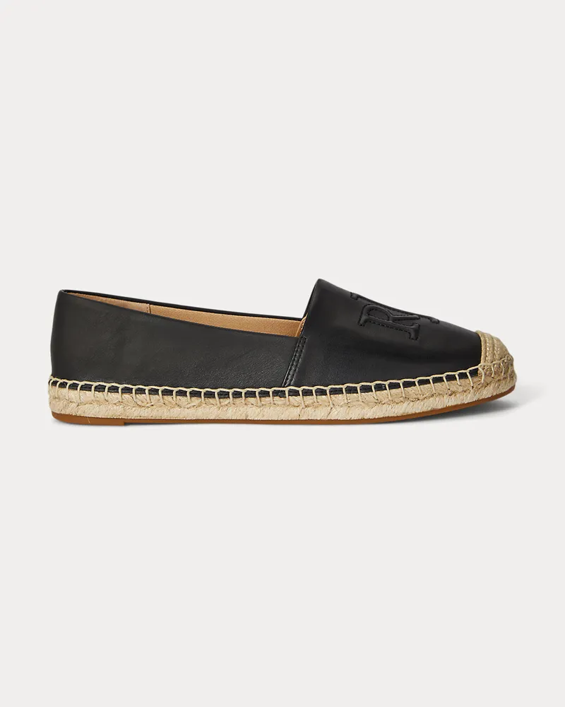 Ralph Lauren Espadrille Cameryn aus Nappaleder Black