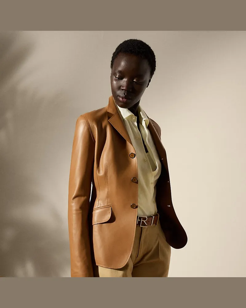 Ralph Lauren Jacke Hollis aus Lammleder Brown