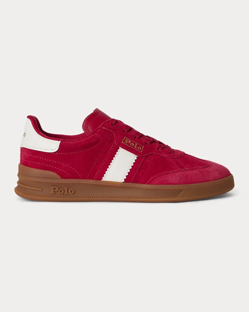 Ralph Lauren Sneaker Heritage Aera aus Wildleder Red