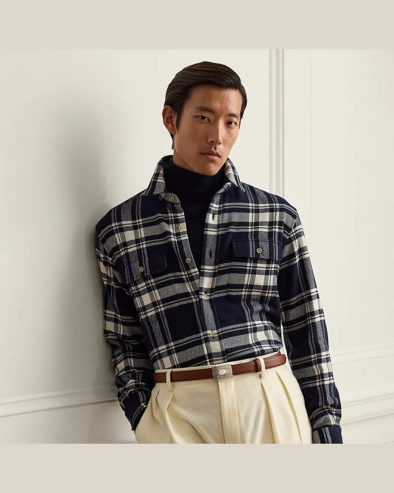 Ralph Lauren Kariertes Flanellhemd Blue