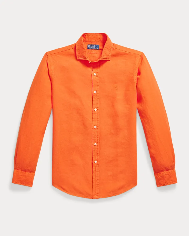 Ralph Lauren Custom-Fit Leinenhemd Orange