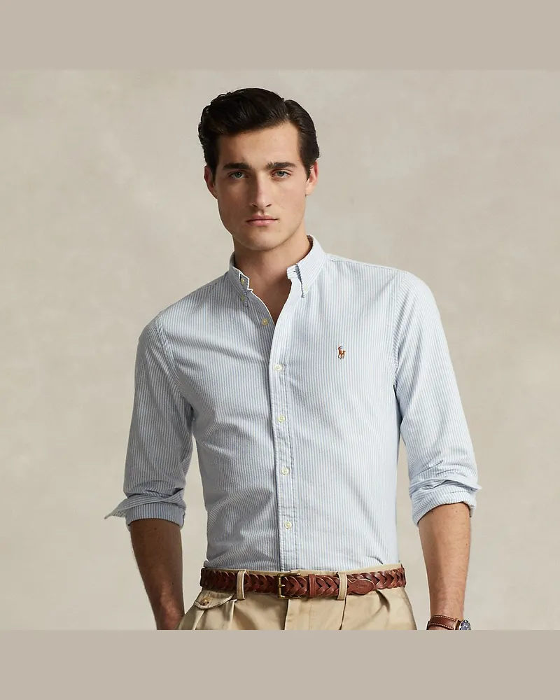 Ralph Lauren Slim-Fit Oxfordhemd mit Streifen Blue