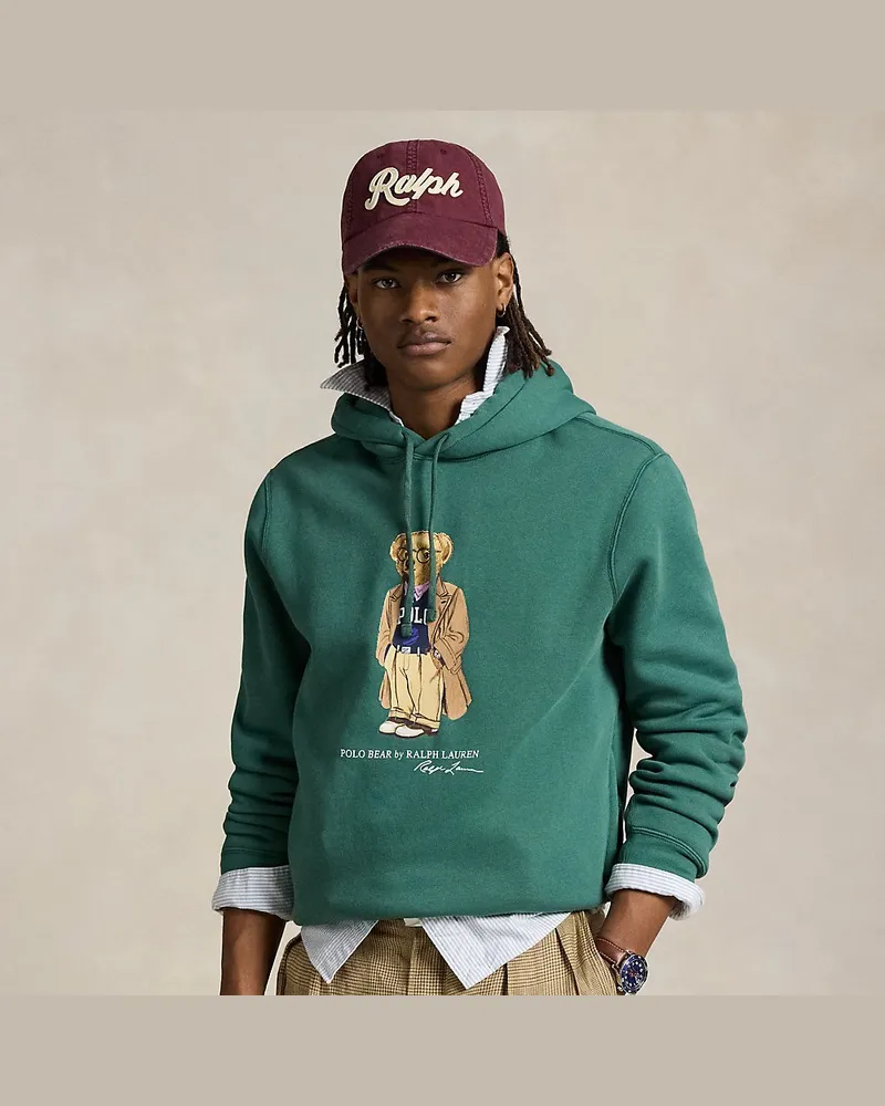 Ralph Lauren Fleece-Pullover mit Polo Bear Green