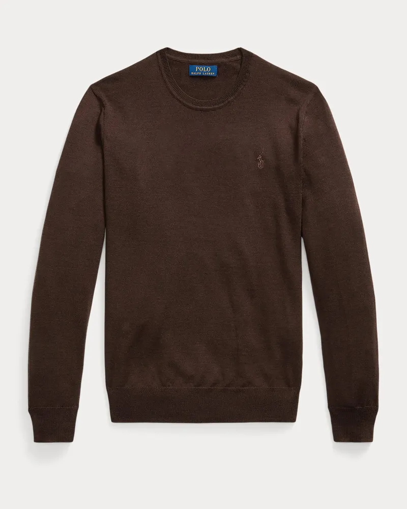 Ralph Lauren Slim-Fit Pullover aus waschbarer Wolle Brown