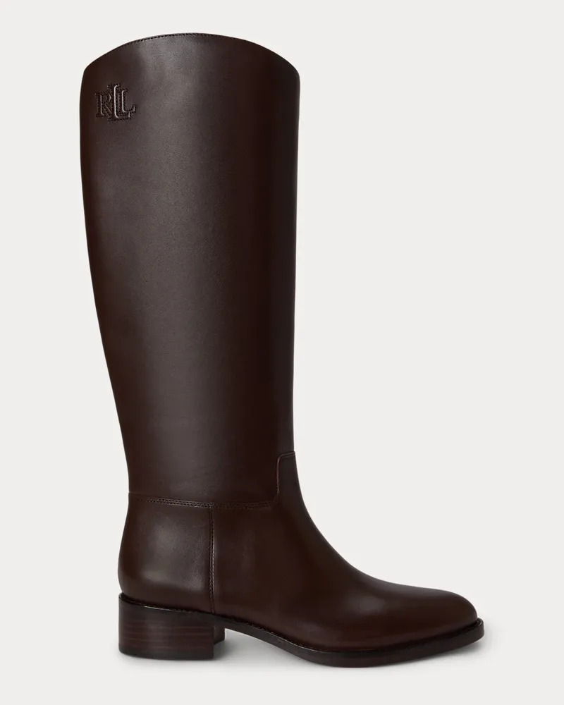 Ralph Lauren Hoher Stiefel Kyle aus Kalbsleder Brown