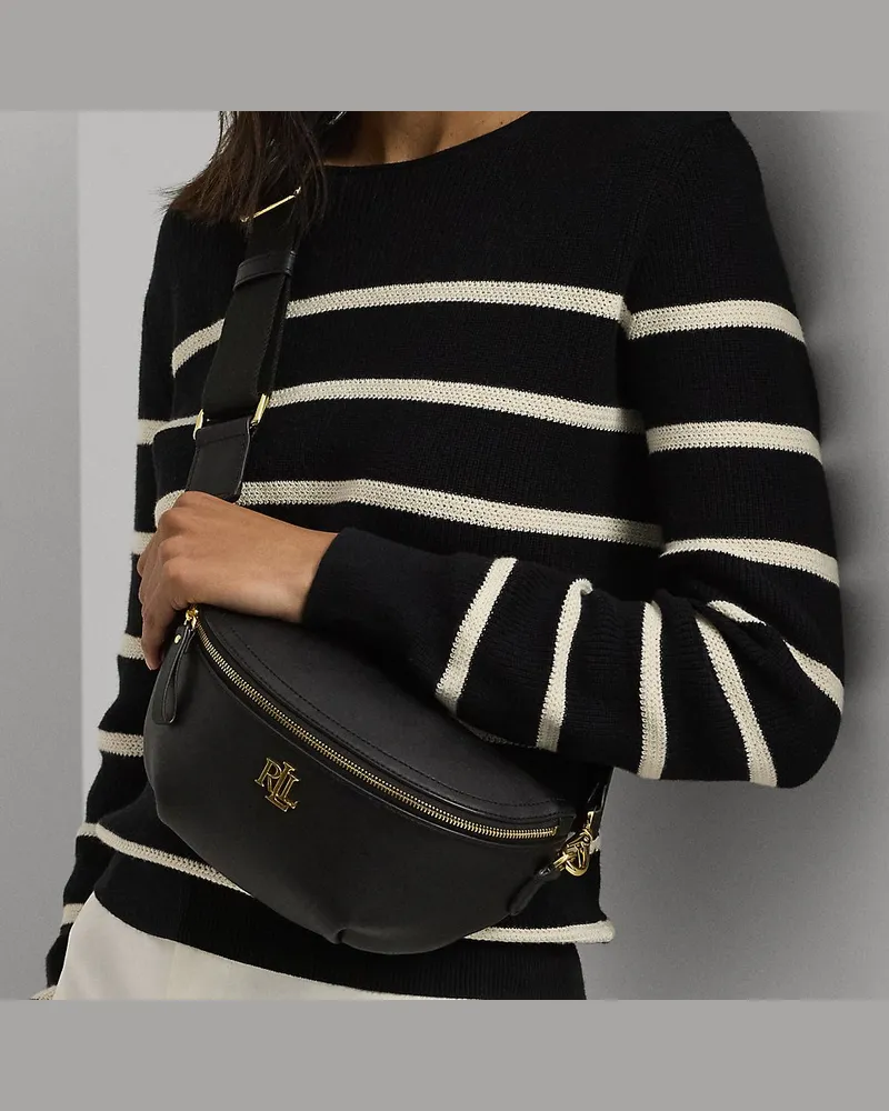 Ralph Lauren Gürteltasche Marcy aus Leder Black