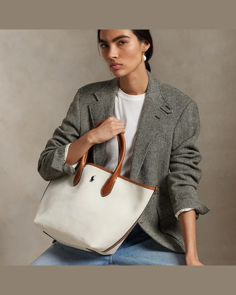 Ralph Lauren Tragetasche Bellport aus Segeltuch Natural