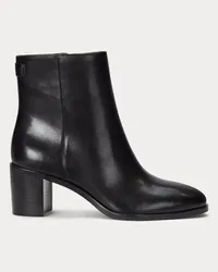 Ralph Lauren Stiefelette Cassie aus poliertem Leder Black