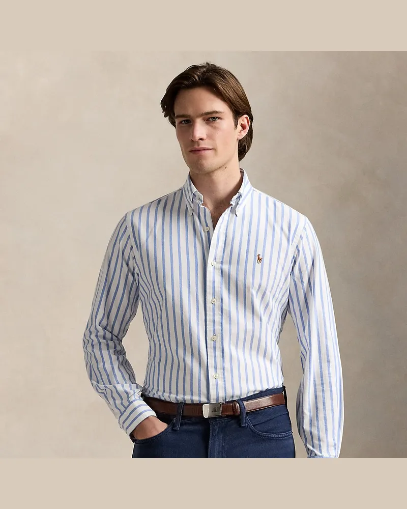 Ralph Lauren Slim-Fit Oxfordhemd mit Streifen Blue