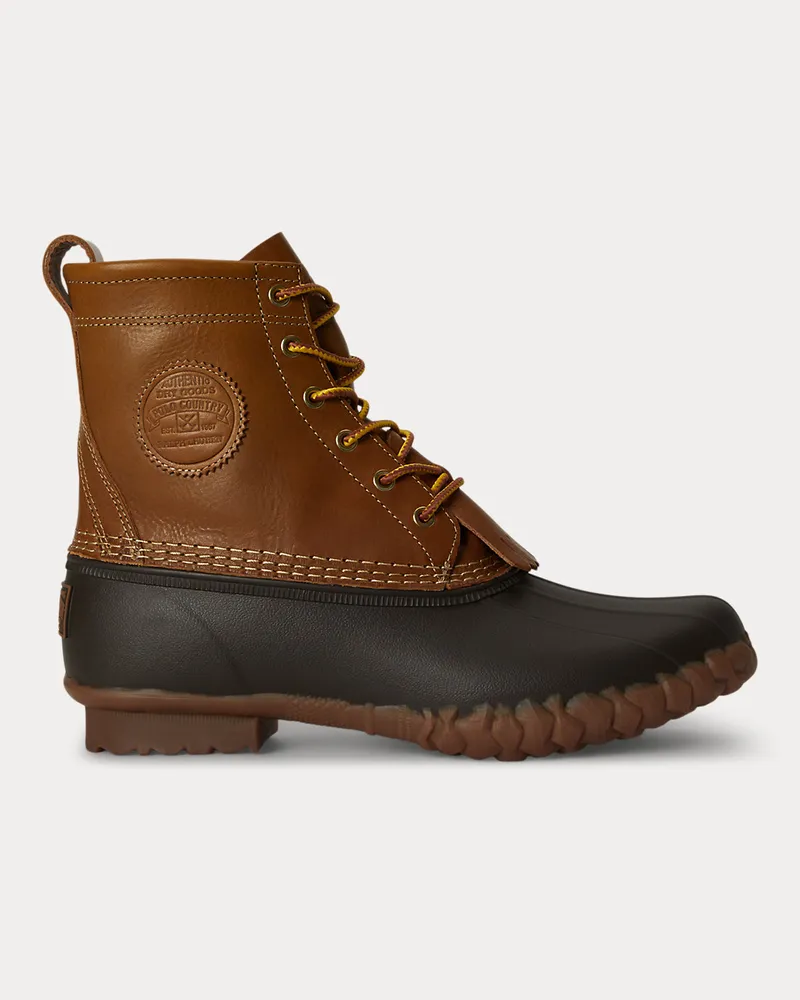 Ralph Lauren Duck Boot Harvey aus Leder Tan